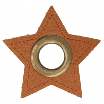 Ösenpatch brauner Stern - bronze