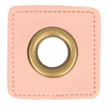 Ösenpatch rosa Patch - bronze