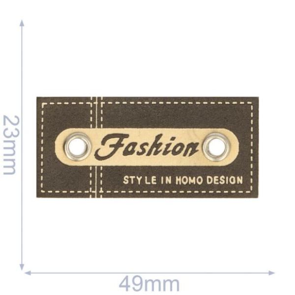 Label Fashion Style braun
